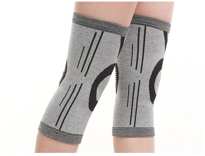 新品薄款柔软透气弹力护膝 均码织成人运动防护用具 针织护膝批发